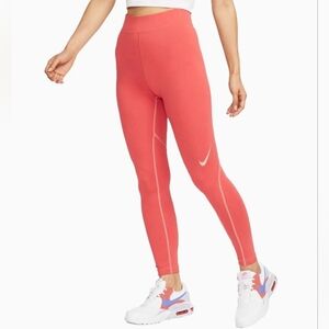 Nike Women's Tight Fit High Rise Full Length XS PEACH/PINK Legging